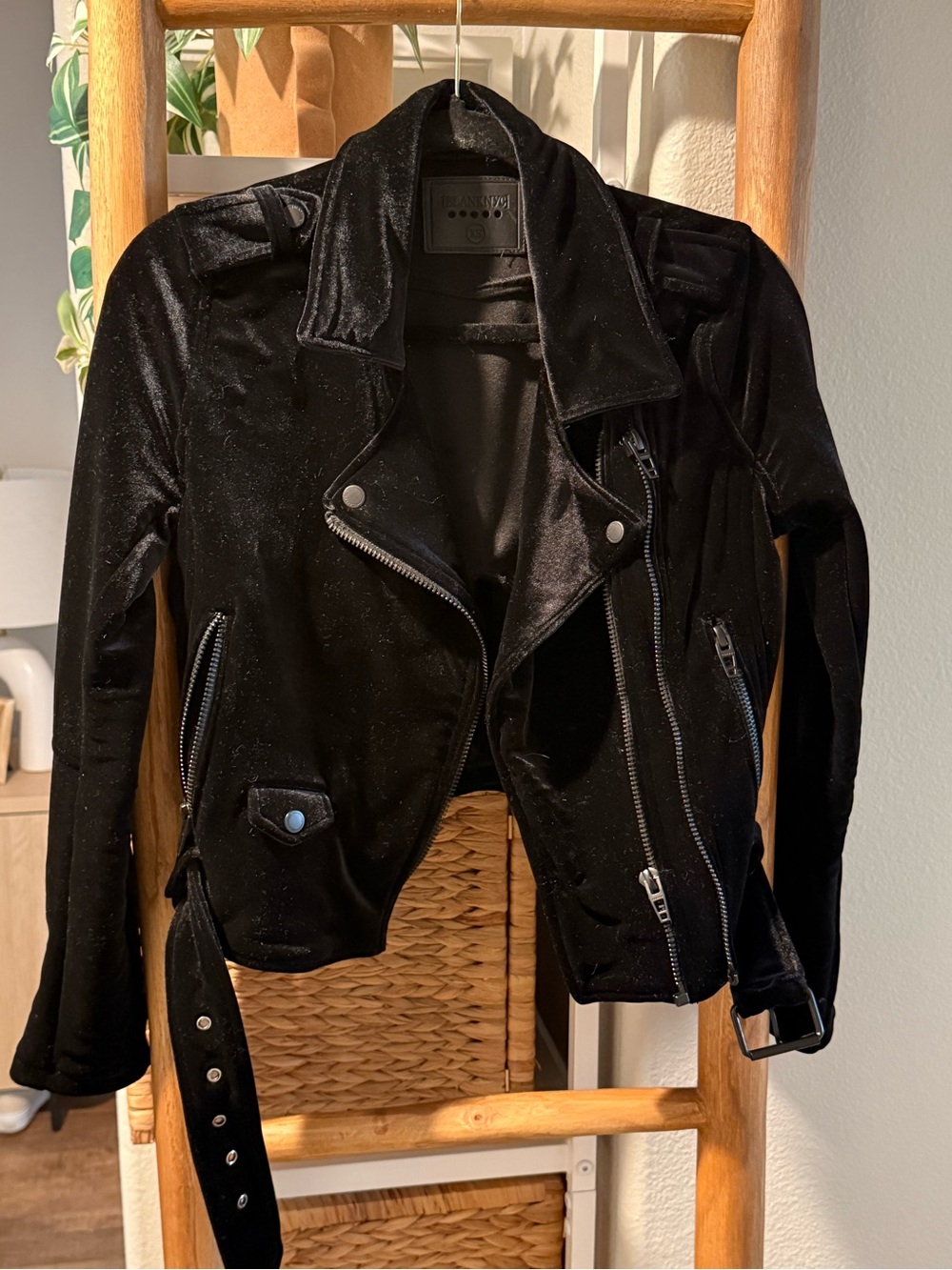 Black Velvet Moto Jacket - BlankNYC